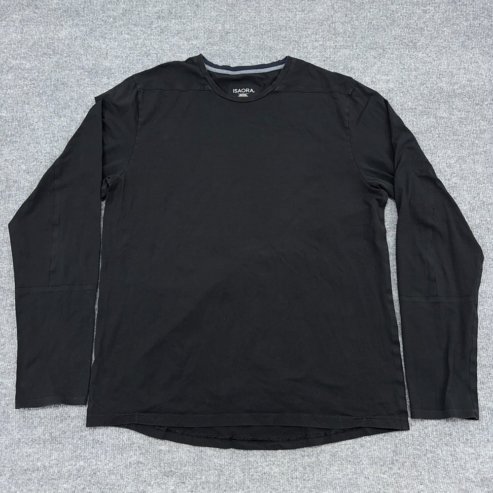 ISAORA T Shirt Mens L Black 4294 L/S Perfect Tee‎ V3 Long Sleeve Performance
